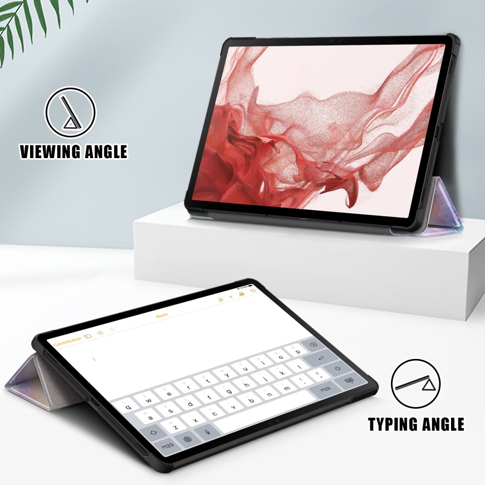 Print chytré zavírací pouzdro na Samsung Galaxy Tab S9/Tab S10 - abstraktní vzor