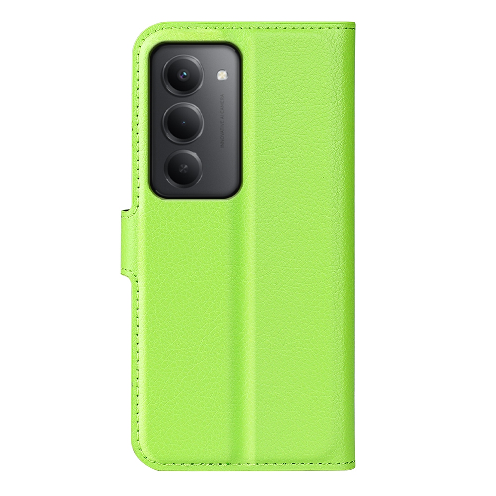 Litchi knížkové pouzdro na Xiaomi Redmi 15 4G/5G (171mm) - zelené