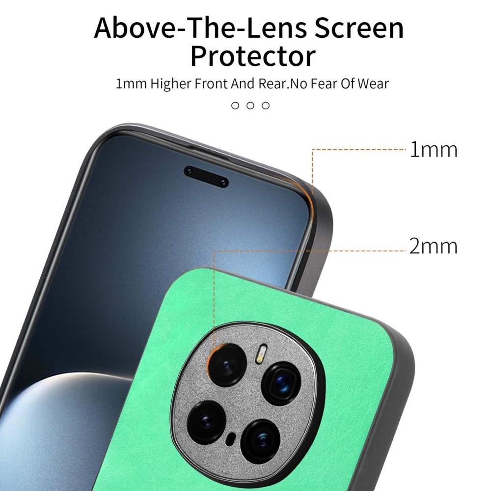 Skiny gelový obal s umělou kůží a podporou MagSafe na Honor Magic 7 Pro 5G - zelený