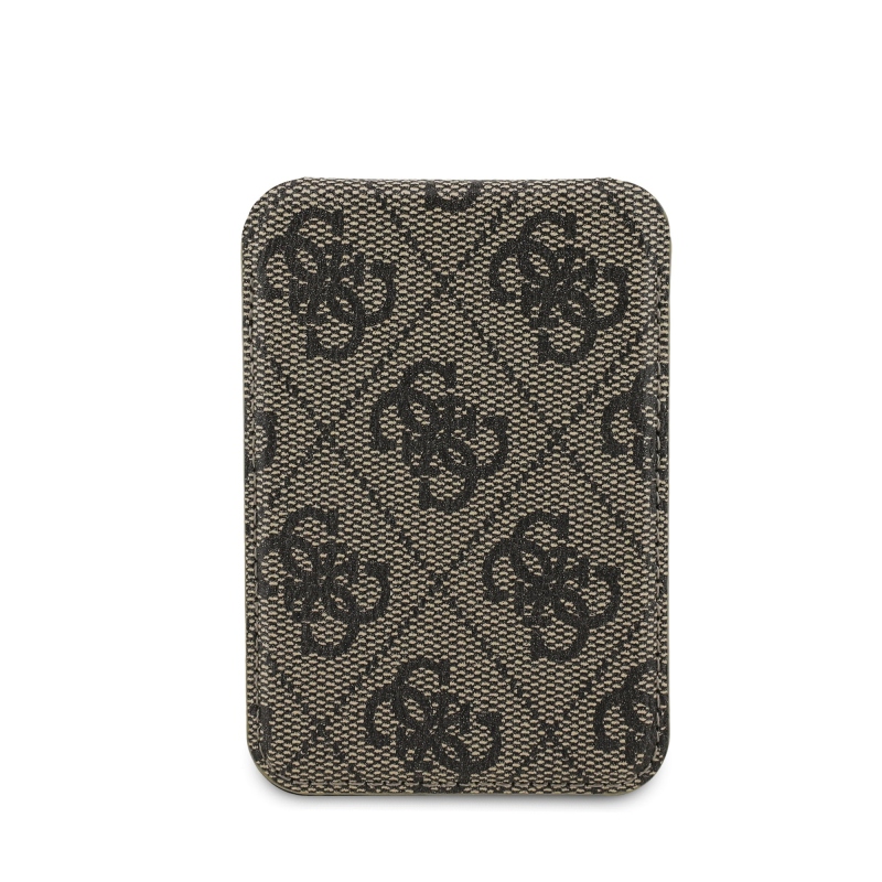 Guess 4G Metal Logo MagSafe Cardslot Peněženka se Stojanem Brown