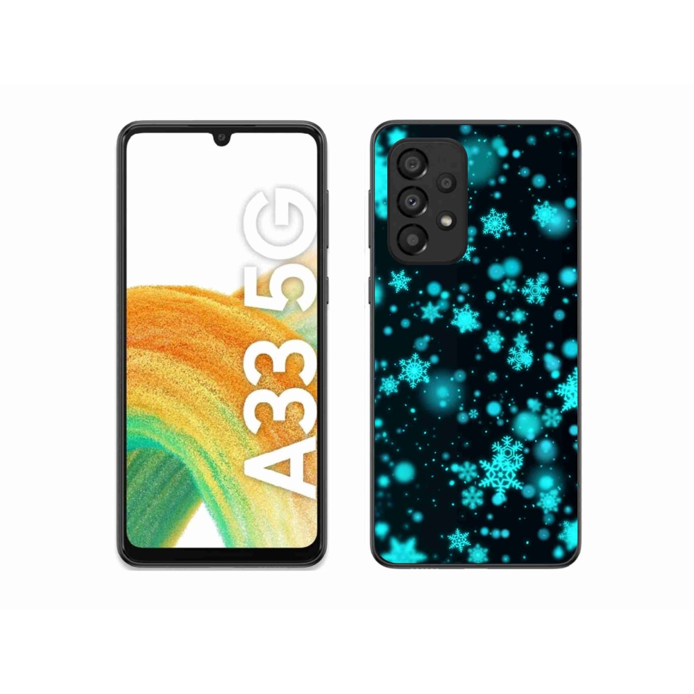 Gelový kryt mmCase na Samsung Galaxy A33 5G - sněhové vločky 1