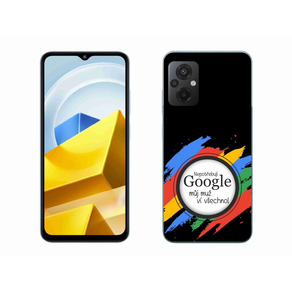 Gelový kryt mmCase na Xiaomi Poco M5 4G - muž ví všechno černé pozadí