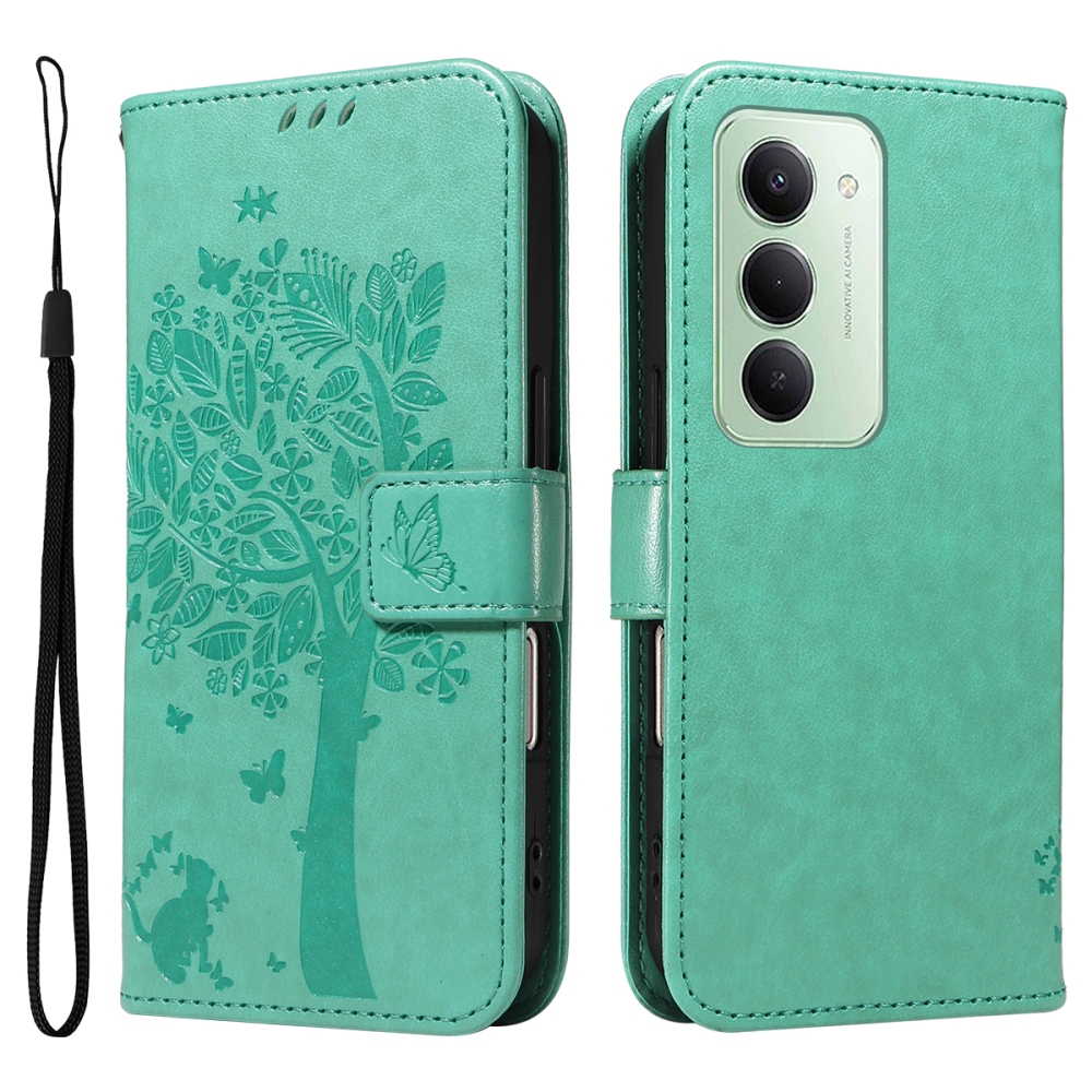 Trees knížkové pouzdro na Xiaomi Redmi 15 4G (171mm) - modrozelené