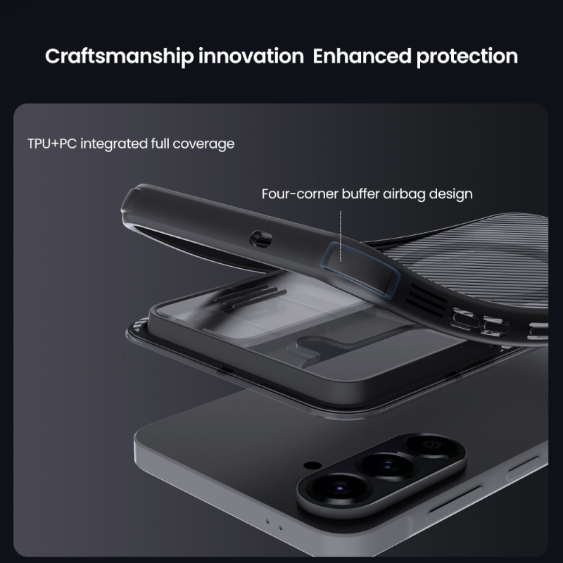 Nillkin CamShield PRO Magnetic Zadní Kryt pro Samsung Galaxy A57 Transparent Black