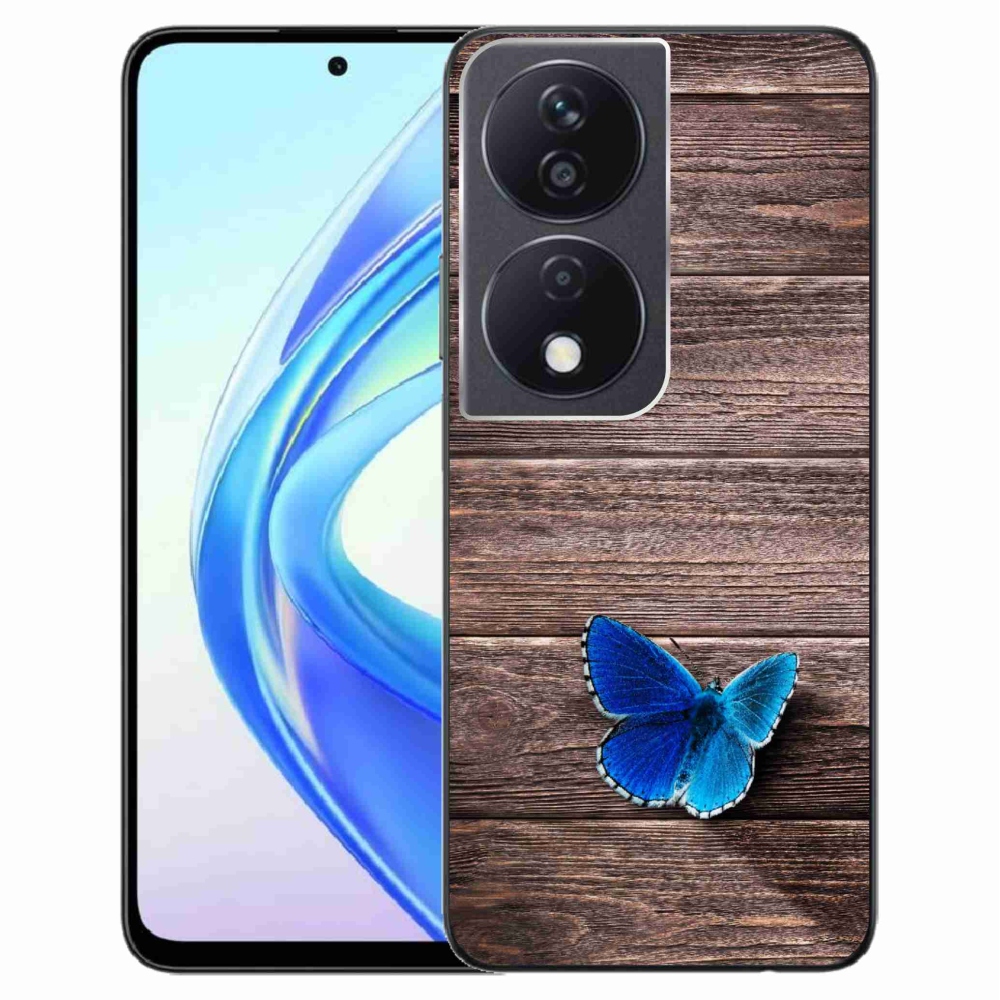 Gelový kryt mmCase na Honor X7b/Honor 90 Smart - modrý motýl 1