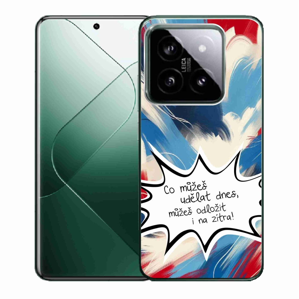 Gelový kryt mmCase na Xiaomi 14 - vtipný text 9 bílé pozadí