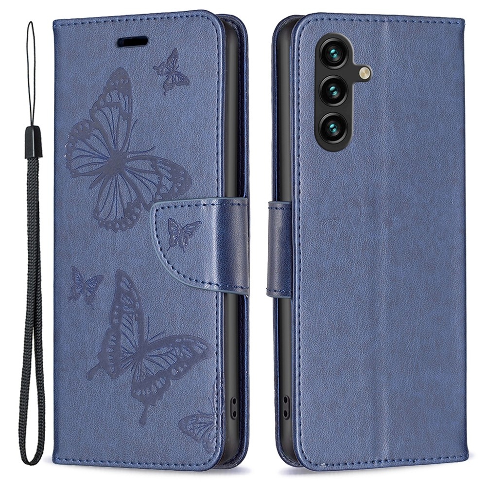 Butterfly knížkové pouzdro na Samsung Galaxy A55 5G - tmavěmodré