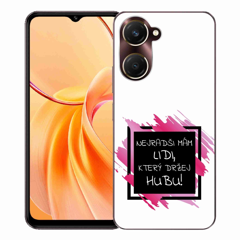 Gelový kryt mmCase na Vivo Y28s 5G - vtipný text 7 černobílé pozadí