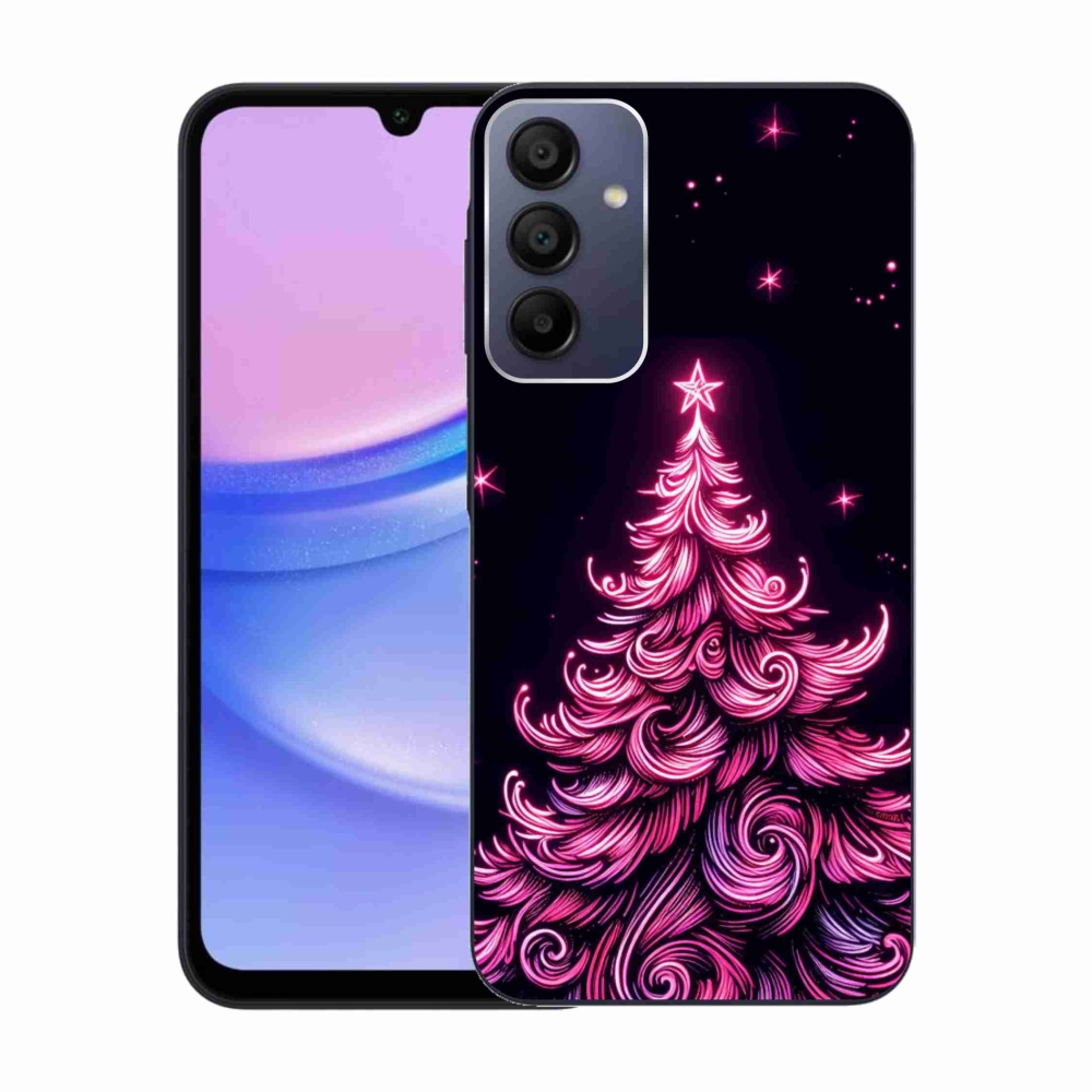 Gelový kryt mmCase na Samsung Galaxy A15 4G/5G - neonový vánoční stromek 2