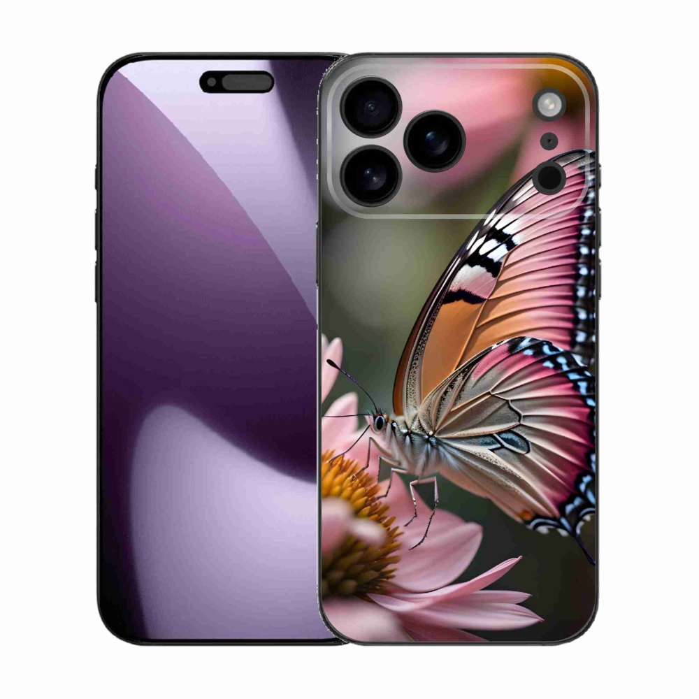 Gelový kryt mmCase na iPhone 17 Pro Max - barevný motýl
