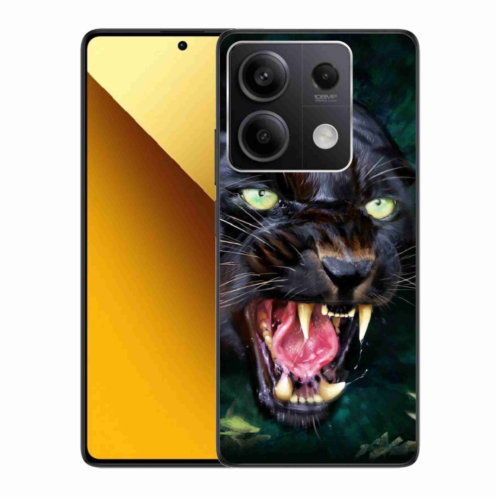 Gelový kryt mmCase na Xiaomi Redmi Note 13 5G - rozzuřený černý panter