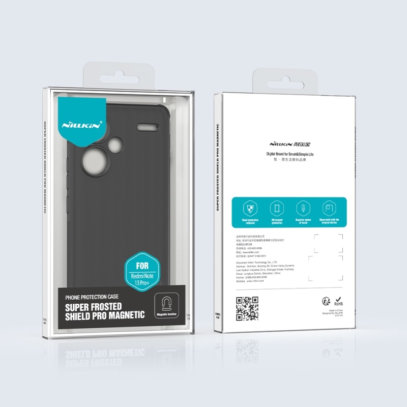 Nillkin Super Frosted PRO Magnetic Zadní Kryt pro Xiaomi Redmi Note 13 Pro+ 5G Black