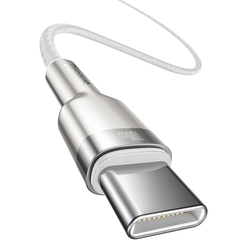 Baseus Cafule Metal Series Datový Kabel USB-C - USB-C 100W 1m White