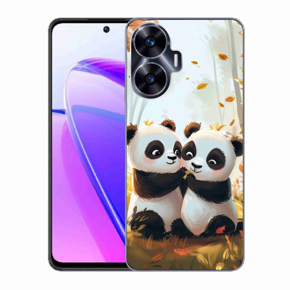 Gelový kryt mmCase na Realme C55 - pandy