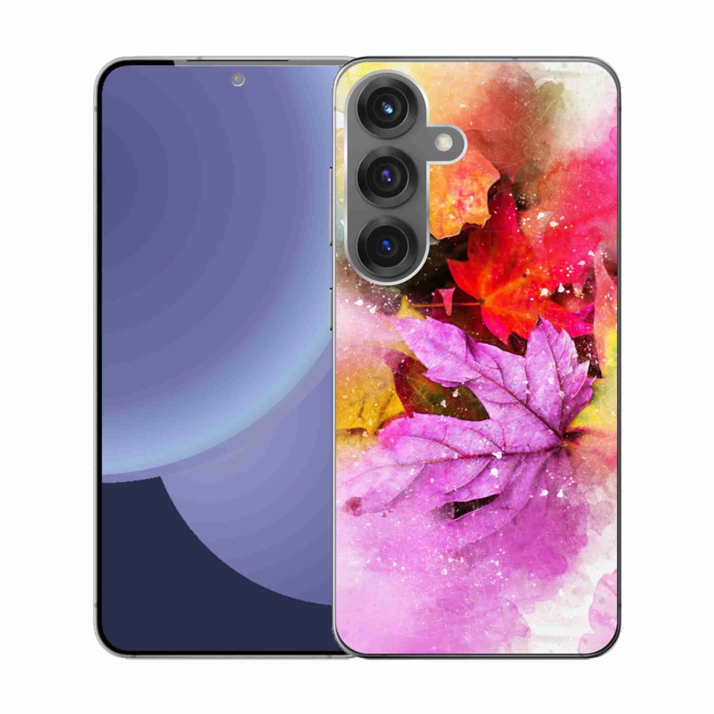 Gelový kryt mmCase na Samsung Galaxy S25 - barevné listy