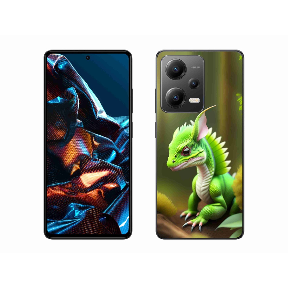 Gelový kryt mmCase na Xiaomi Redmi Note 12 Pro 5G - zelený dráček