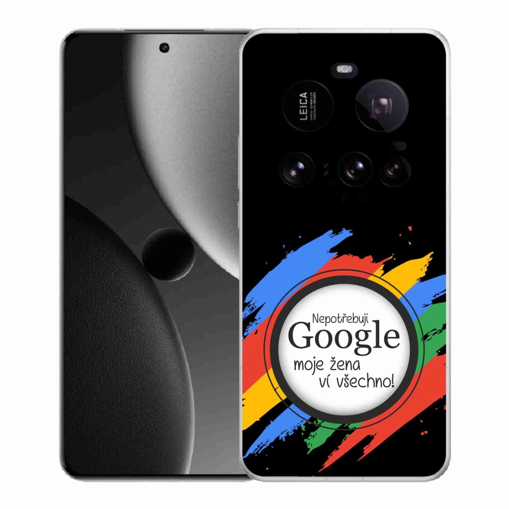Gelový kryt mmCase na Xiaomi 15 Ultra - žena ví všechno černé pozadí