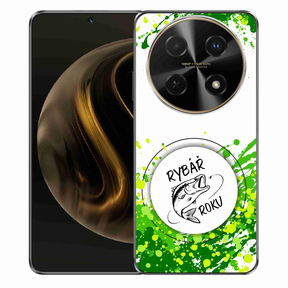 Gelový kryt mmCase na Huawei Nova 12i - rybář roku bílé pozadí