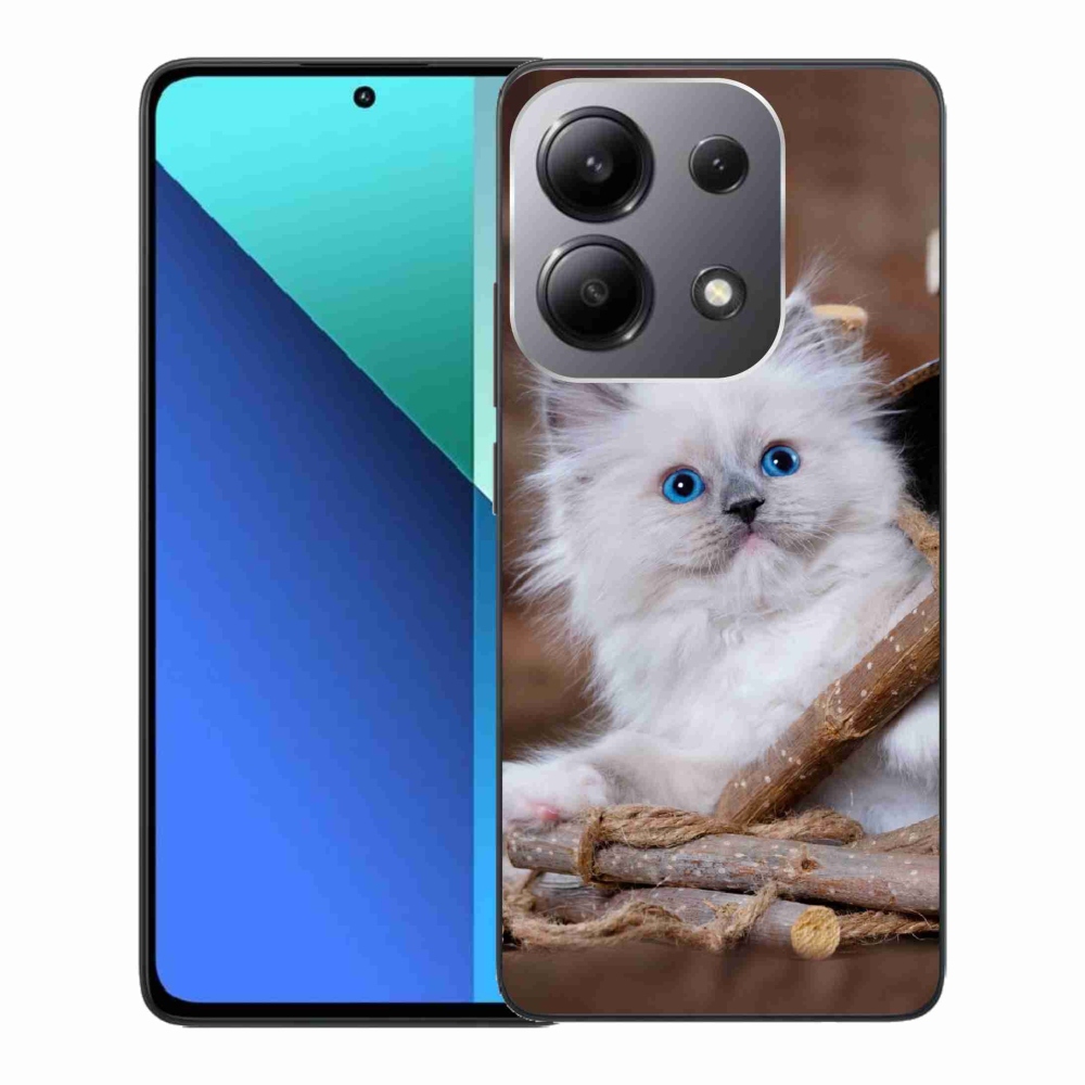 Gelový kryt mmCase na Xiaomi Redmi Note 13 - bílé kotě