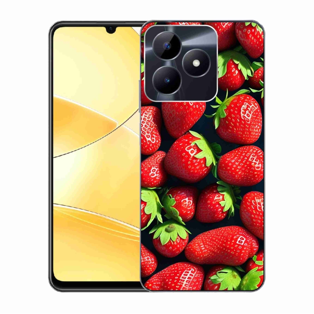 Gelový kryt mmCase na Realme C51/C53 - jahody