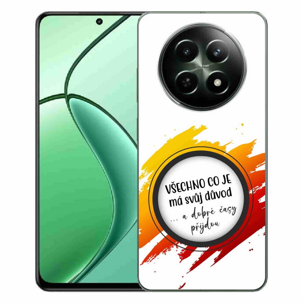 Gelový kryt mmCase na Realme 12 5G/12x 5G - citát 3 bílé pozadí