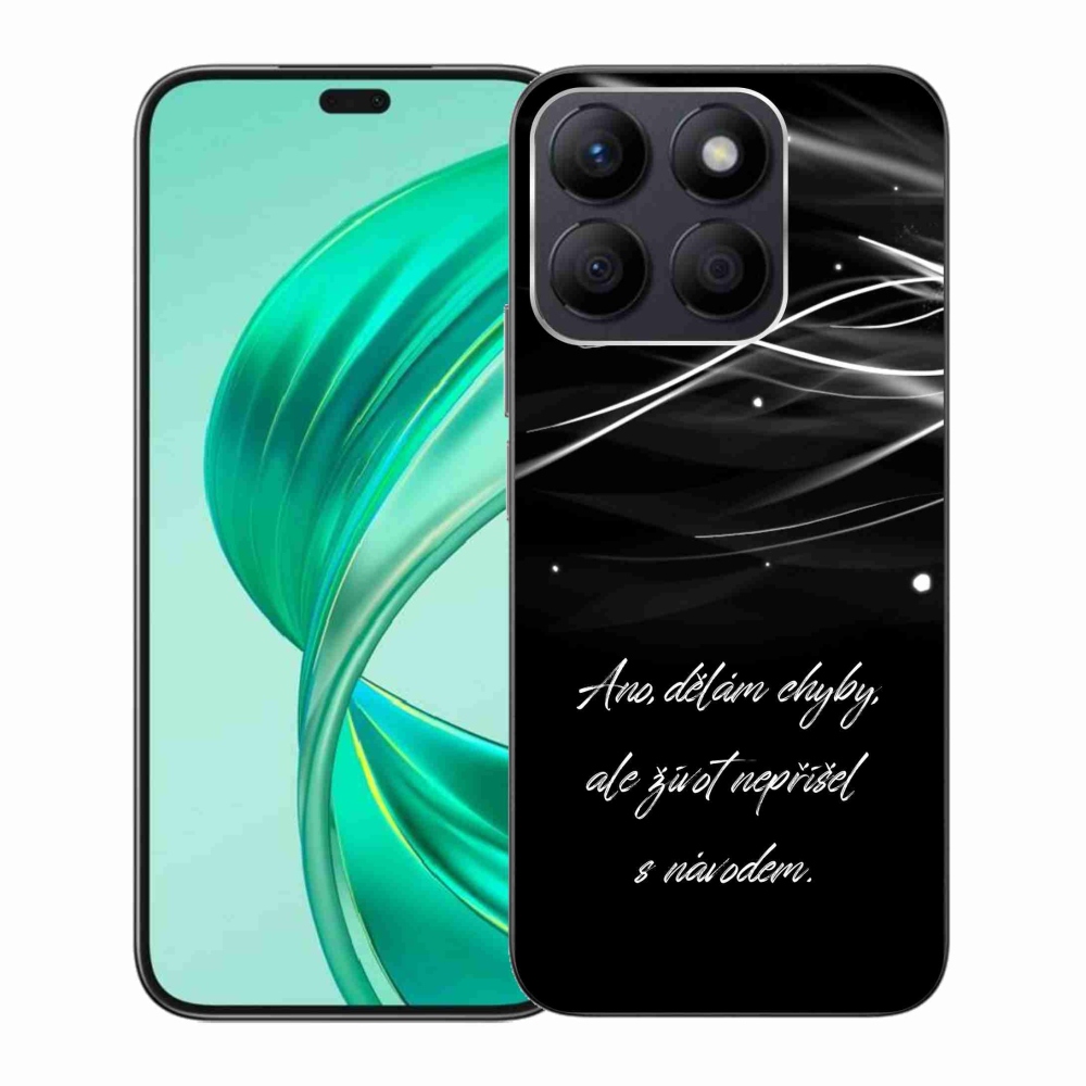 Gelový kryt mmCase na Honor X8b - citát černé pozadí