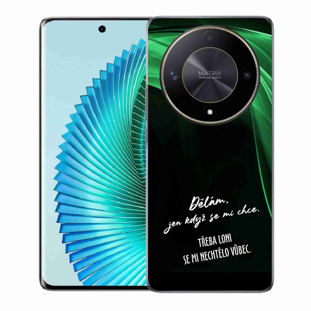 Gelový kryt mmCase na Honor Magic 6 Lite 5G - vtipný text 12 černé pozadí