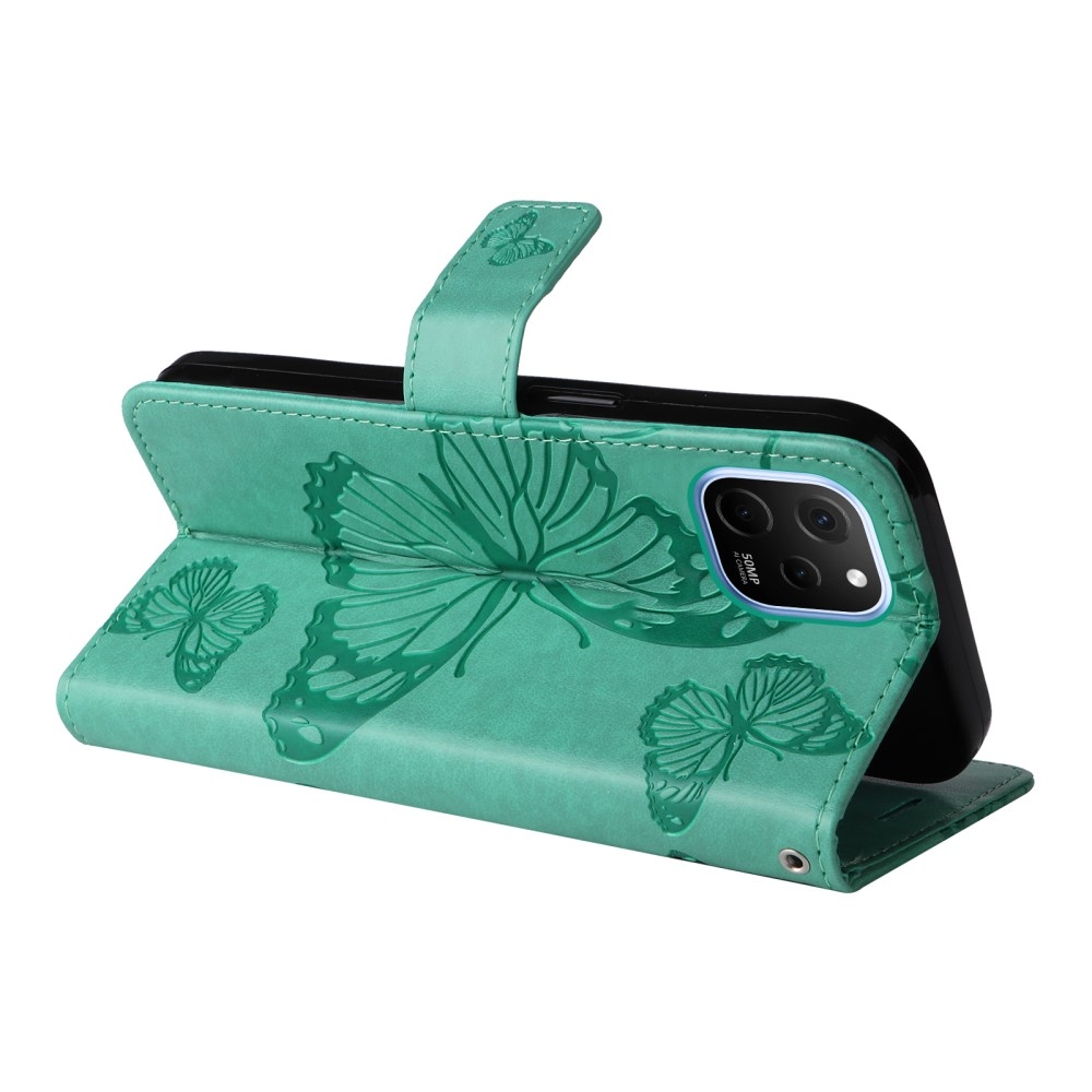 Big Butterfly knížkové pouzdro na Huawei Nova Y61 - modrozelené