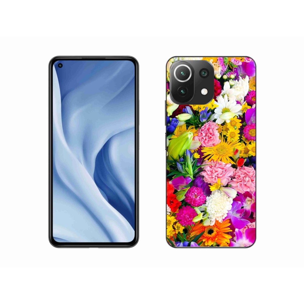Gelový kryt mmCase na Xiaomi 11 Lite 5G NE - květiny 12