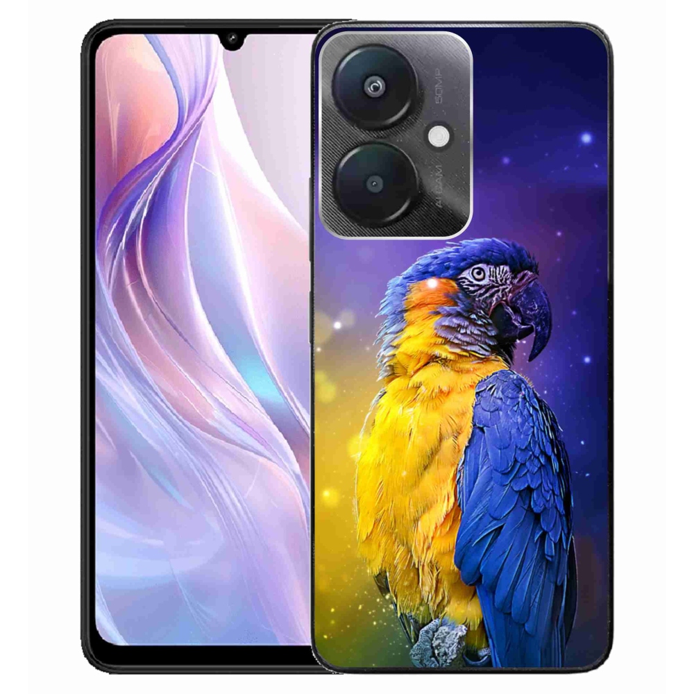 Gelový obal mmCase na Xiaomi Redmi 13C 5G - papoušek ara 1