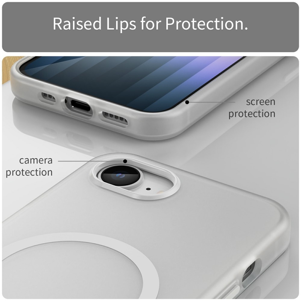 Frost gelový obal s podporou MagSafe na iPhone 16e - bílý