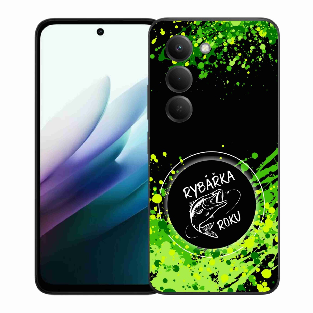 Gelový kryt mmCase na Xiaomi Redmi 15 4G/5G (171mm) - rybářka roku černé pozadí
