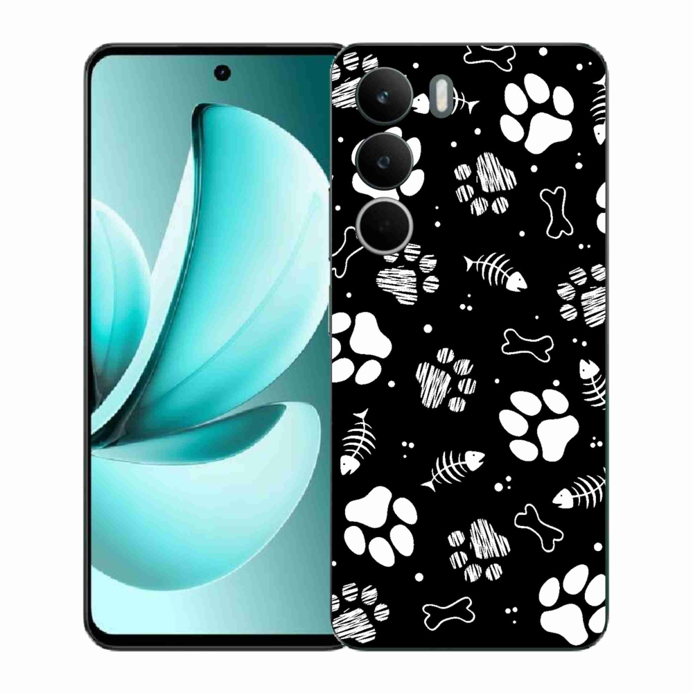 Gelový kryt mmCase na Realme C71 - psí tlapky
