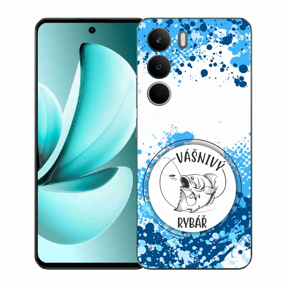 Gelový kryt mmCase na Realme C71 - vášnivý rybář bílé pozadí