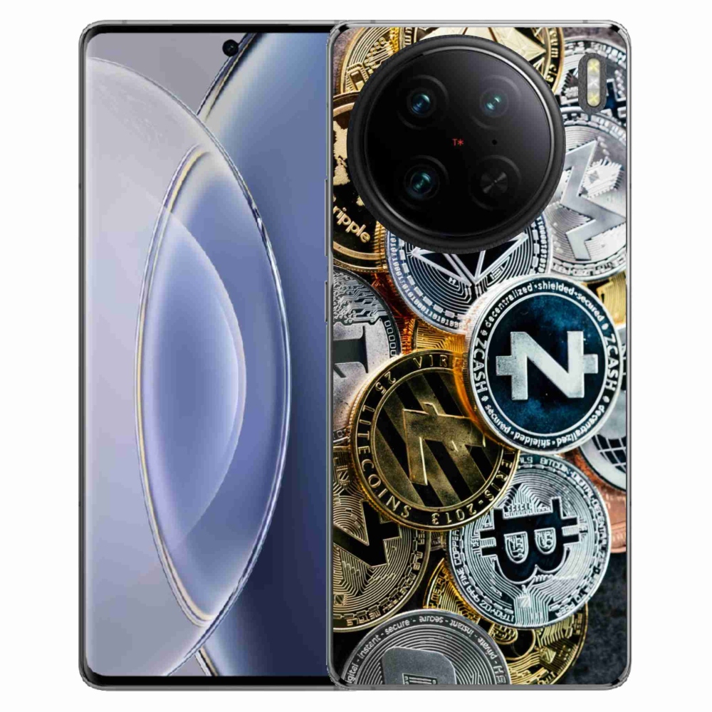 Gelový kryt mmCase na Vivo X90 Pro - kryptoměny