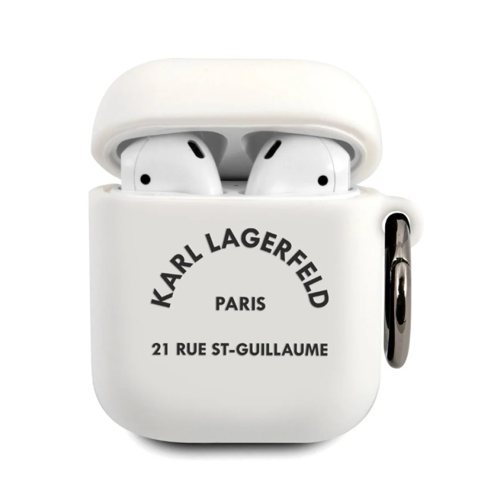 Karl Lagerfeld Rue St Guillaume pouzdro Airpods 1/2 bílé