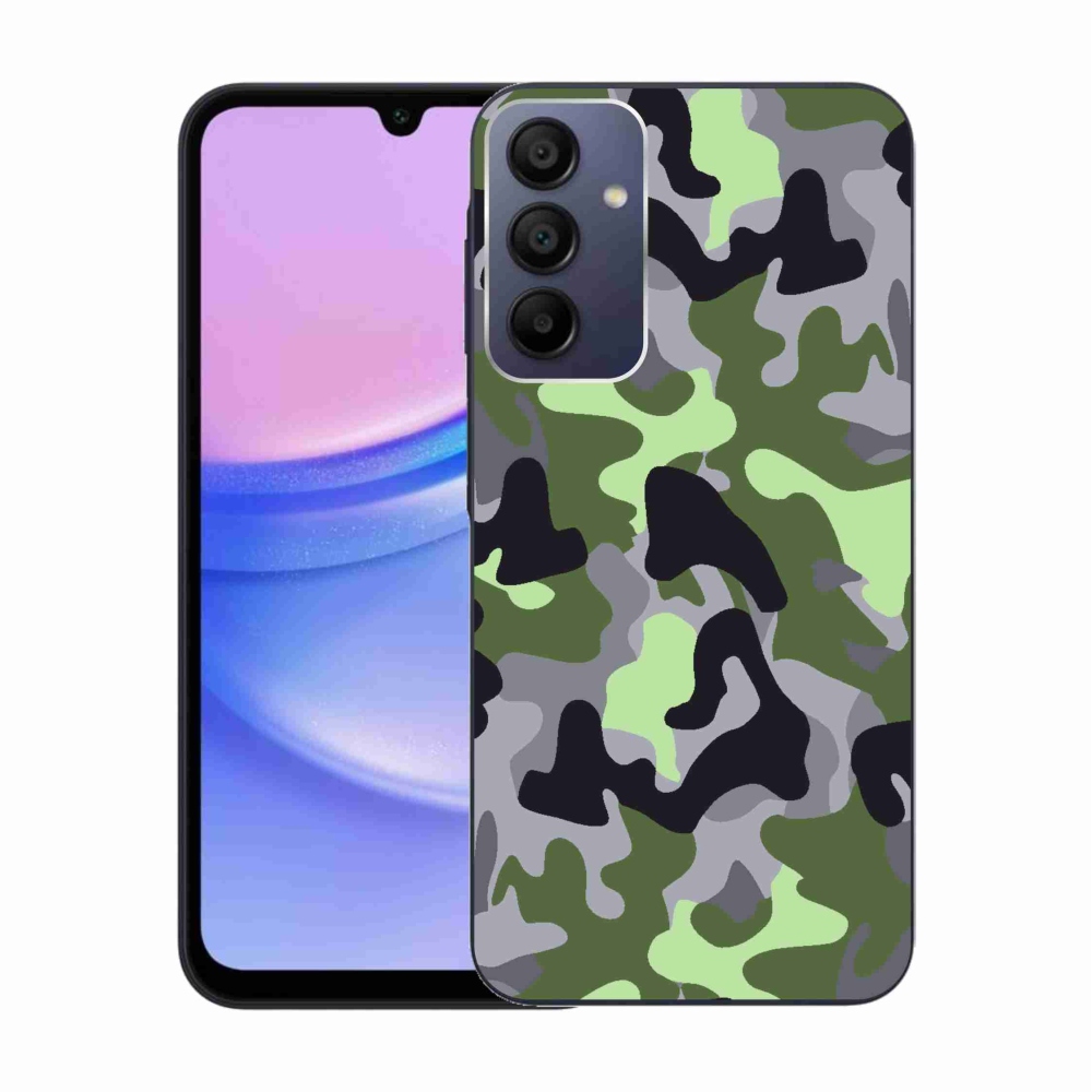 Gelový kryt mmCase na Samsung Galaxy A15 4G/5G - maskáčový vzor 7
