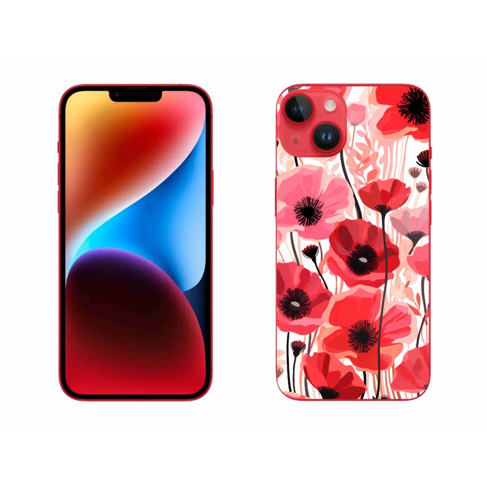 Gelový kryt mmCase na iPhone 14 Plus - vlčí mák 1