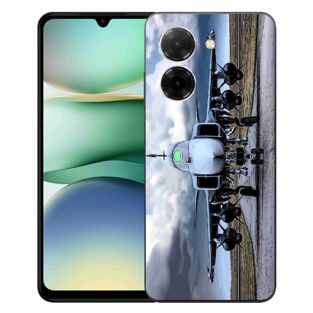 Gelový kryt mmCase na Xiaomi Redmi A5 (171.7x77.8x8.3mm) - vojenské letadlo