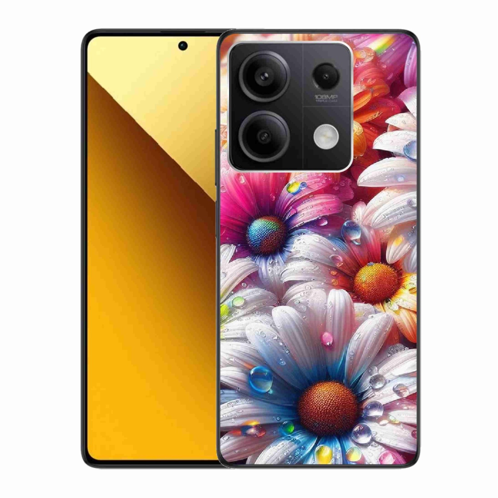 Gelový kryt mmCase na Xiaomi Redmi Note 13 5G - barevné kopretiny