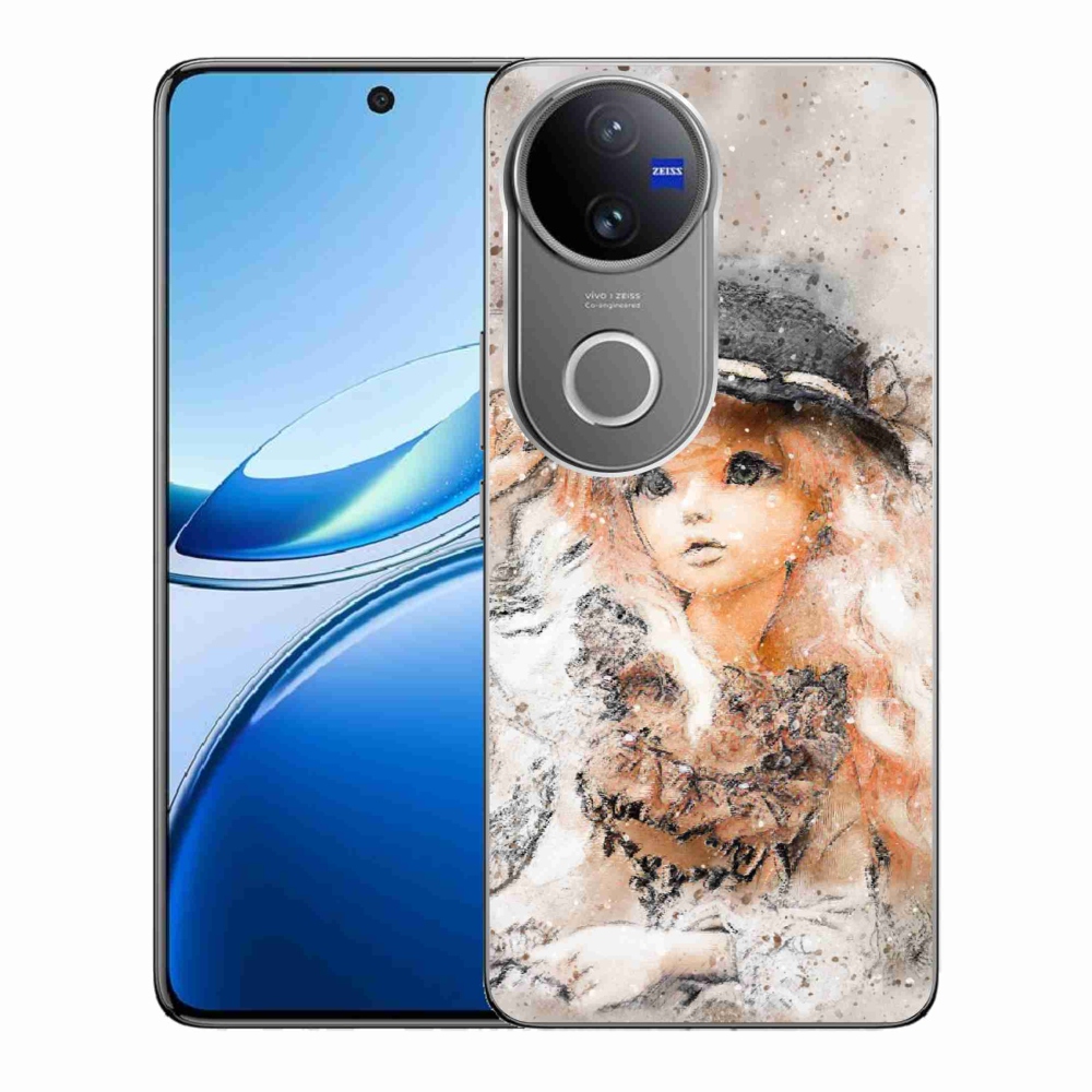 Gelový kryt mmCase na Vivo V50 5G - holčička s kloboukem