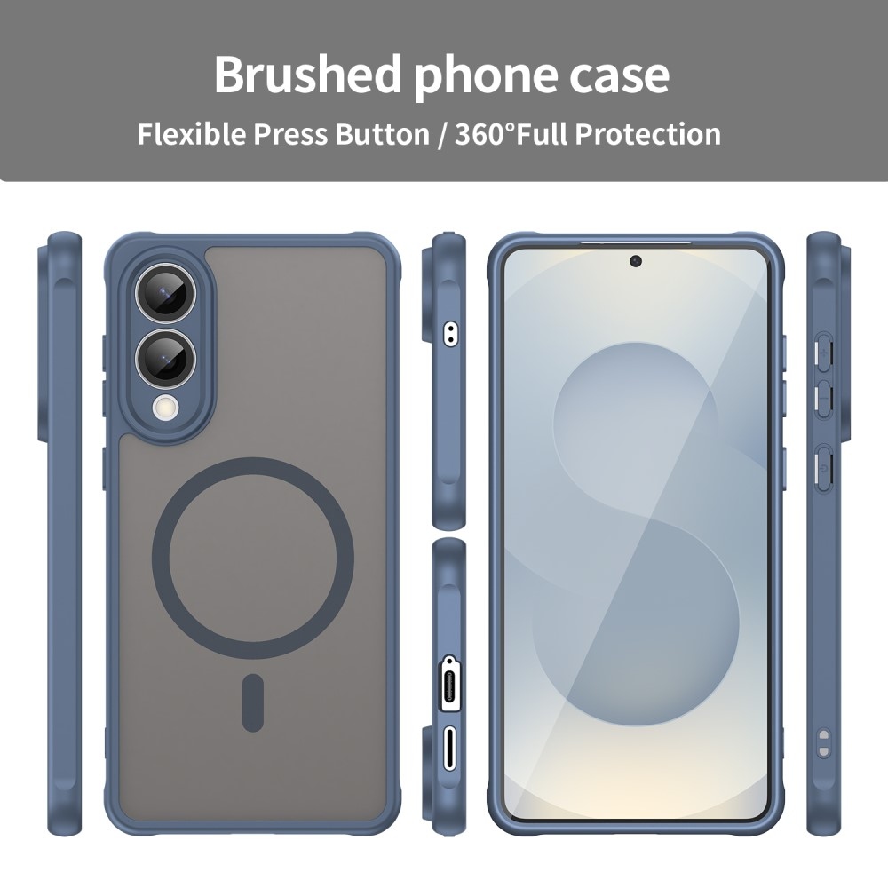 Case matný gelový obal s MagSafe na Samsung Galaxy S25 Edge - modrý