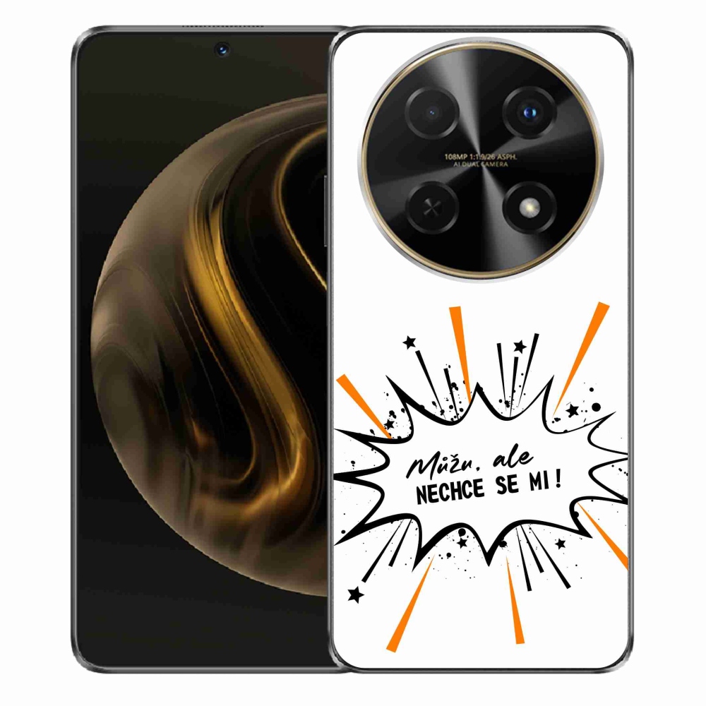 Gelový kryt mmCase na Huawei Nova 12i - vtipný text 11 bílé pozadí