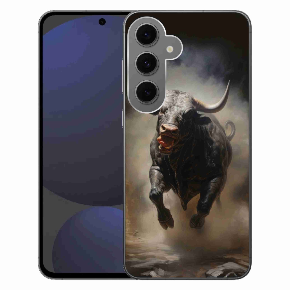 Gelový kryt mmCase na Samsung Galaxy S24 FE - rozzuřený býk