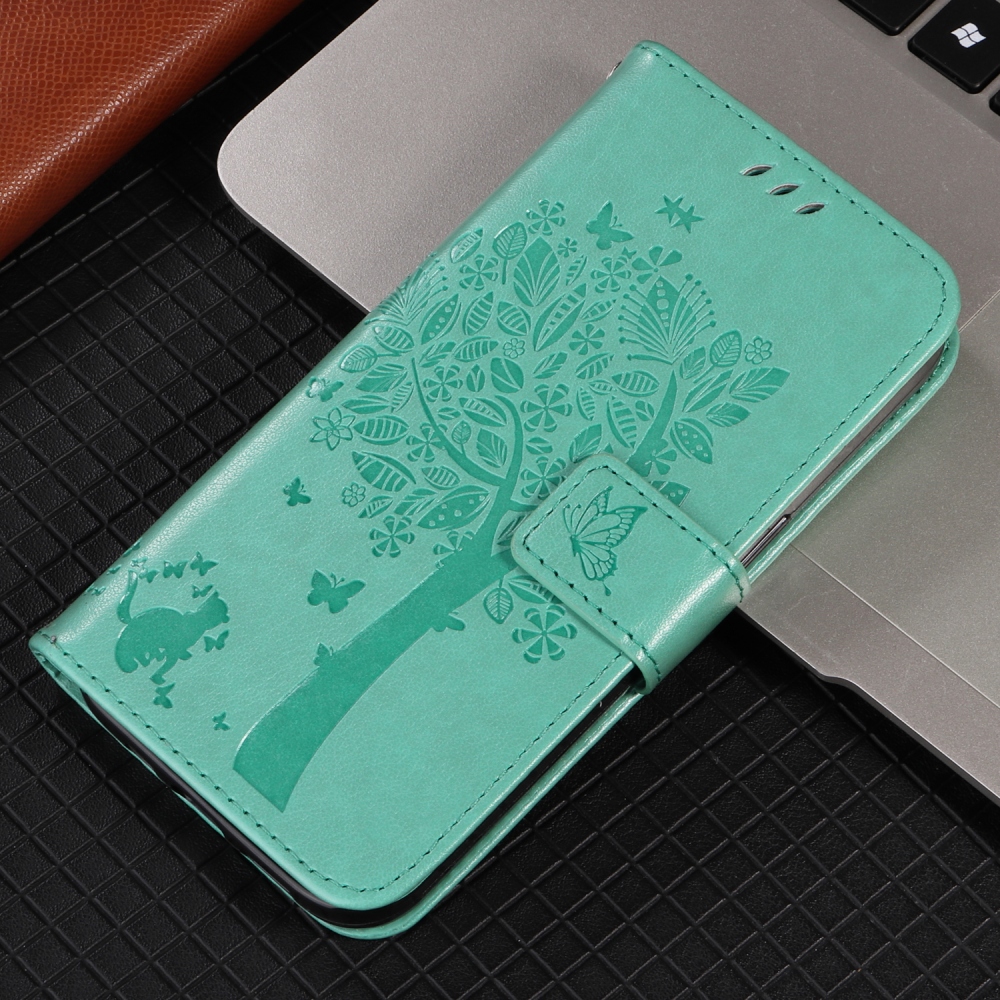 Trees knížkové pouzdro na Xiaomi Poco F7 5G - modrozelené