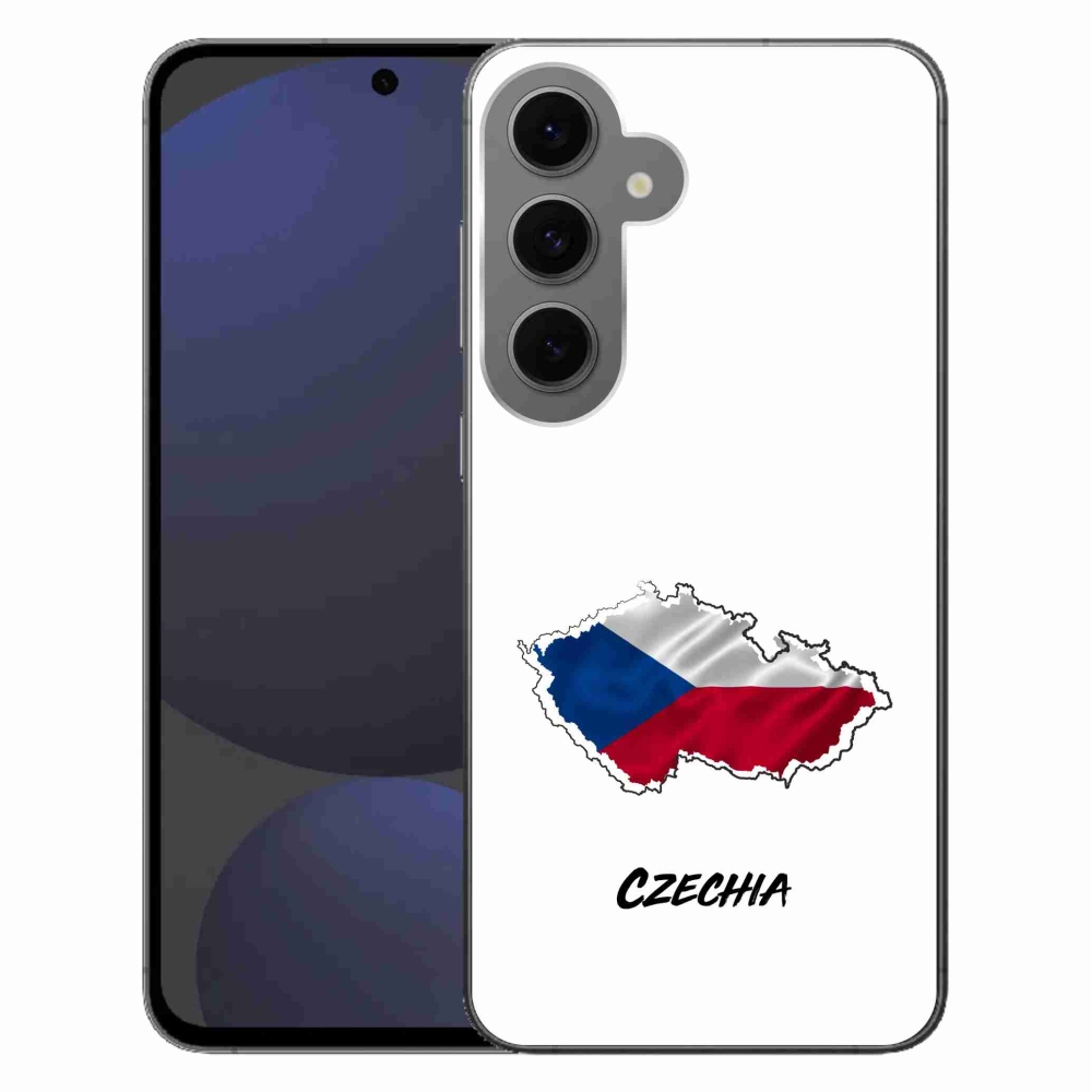 Gelový kryt mmCase na Samsung Galaxy S24 FE - Czechia bílé pozadí
