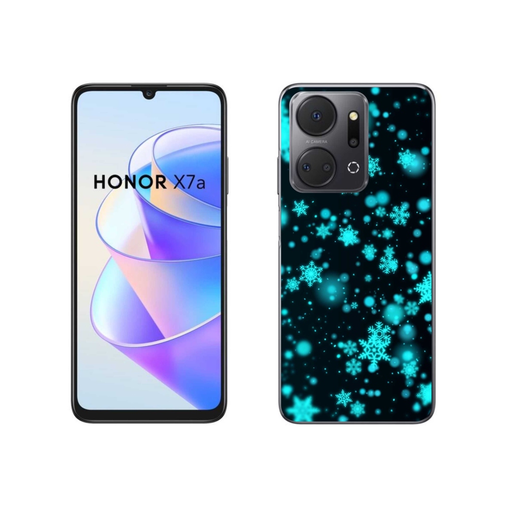 Gelový kryt mmCase na Honor X7a - sněhové vločky 1