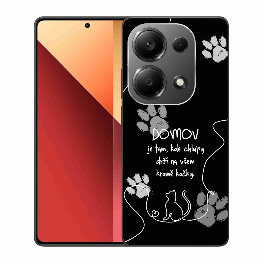 Gelový kryt mmCase na Xiaomi Redmi Note 13 Pro 4G/Poco M6 Pro  - kočičí motiv černé pozadí