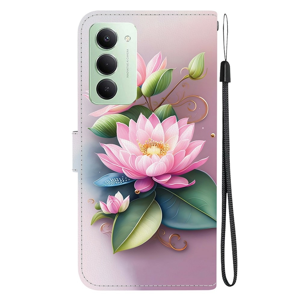 Versatile knížkové pouzdro na Xiaomi Redmi 15 4G (171mm) - lotusový květ