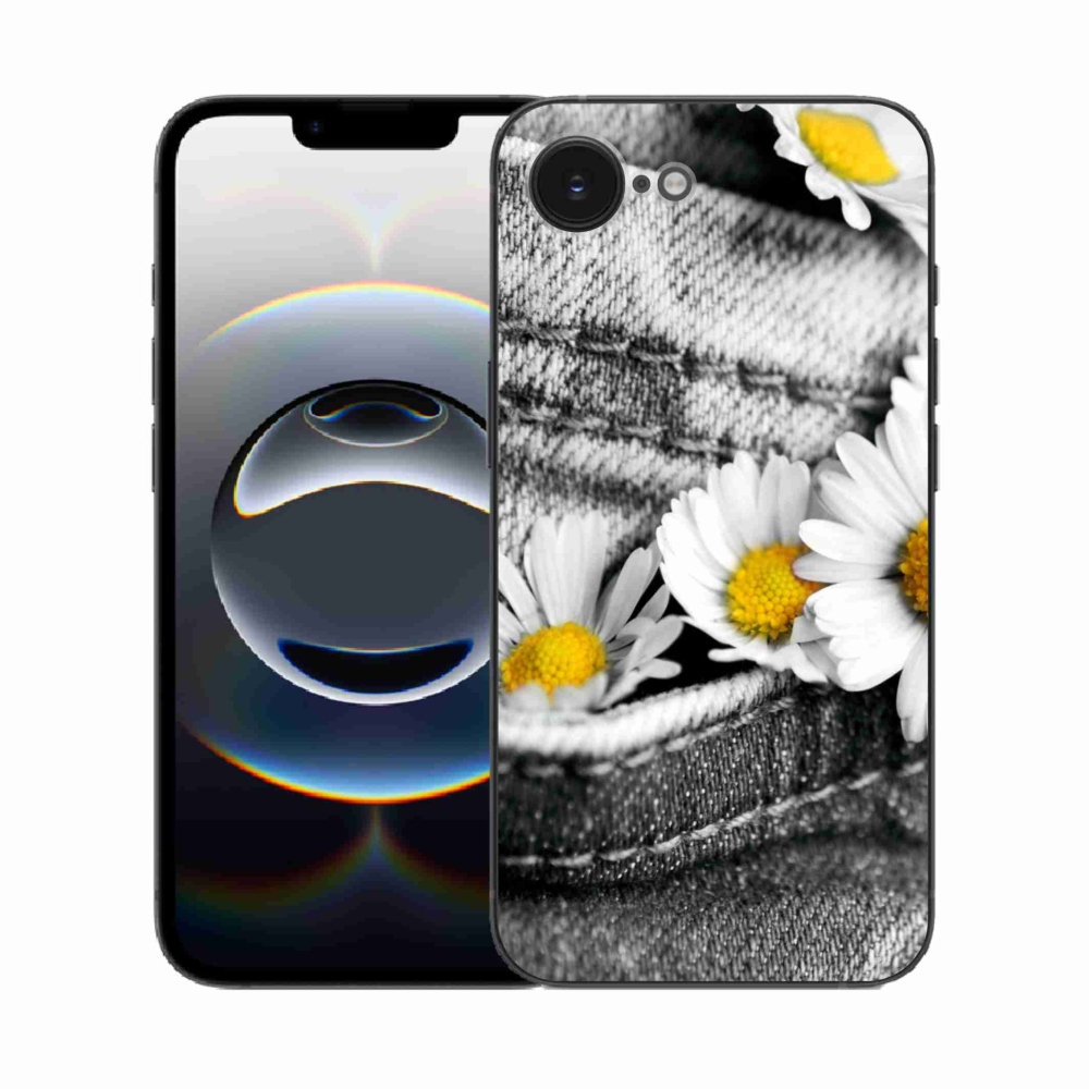 Gelový kryt mmCase na iPhone 16e - kopretiny